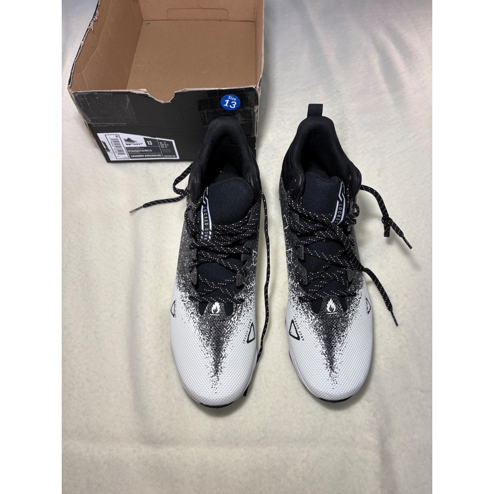 Under Armour Spotlight Fran RM 2.0 Football Cleat Men 13 Black White 3025083-001 - Picture 3 of 7